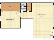 Spatiu comercial 100 mp utili 9 ml vitrina 2 intrari Valea A 