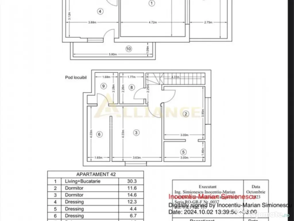 APARATORII PATRIEI | Penthouse 3 camere-119 mp