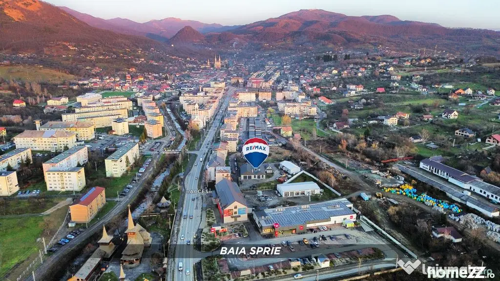 Teren 6,820mp, service, birouri si 2 hale in Baia Sprie z...