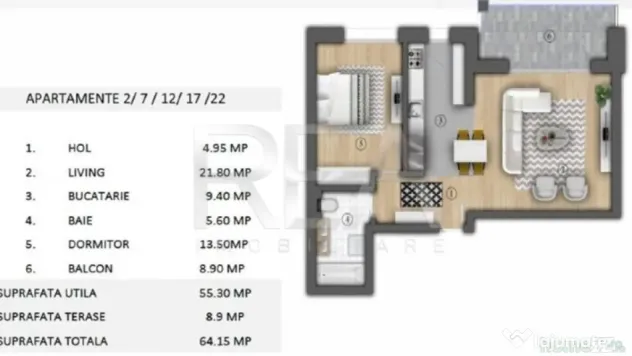 Apartament 2 camere, Unirii - Bucuresti (Bucuresti-Ilfov)