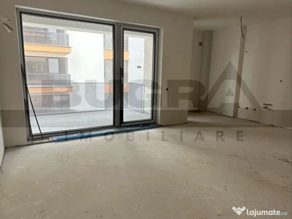 Apartament 2 camere, 48 mp, semifinisat, garaj, zona Lero...