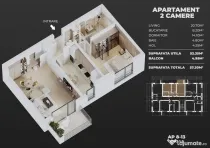 2cam.dec+parcare/central Popesti-Leordeni