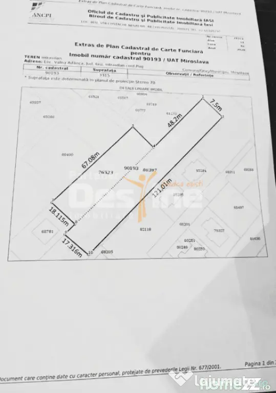 Teren Intravilan 3300 mp Tudor Neculai - CUG, Utilități, D