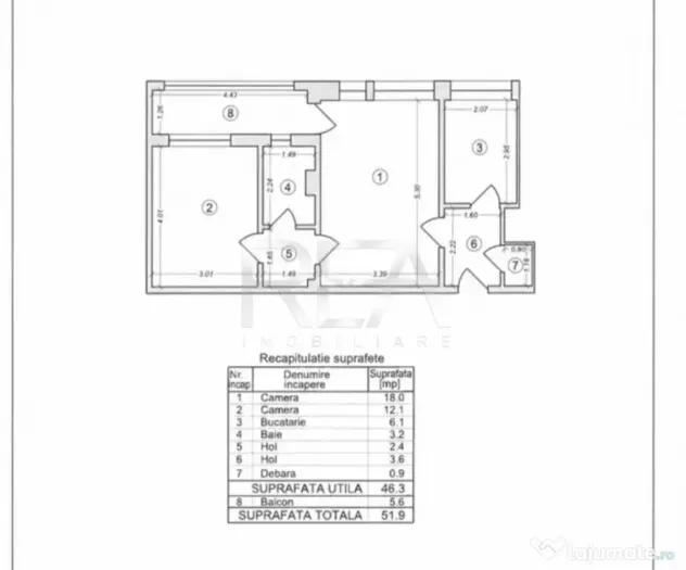 2 Camere Renovat Lujerului