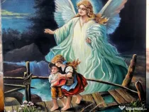 Tablou ulei ingerul si copiii