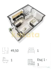 Studio de vânzare | Ivory Residence | Balcon 