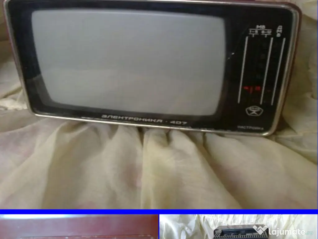Televizor portabil alb negru foarte rar 5 inci