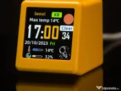 Statie meteo inteligenta, ceas, temperatura/umiditate conectare Wi-Fi 