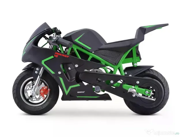 Motocicleta electrica NITRO E-Pocketbike Rocket VX 6" 800W 36V Green