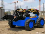 Excavator cu incarcator frontal electric NEW Holland 4x 75W 12V Blue