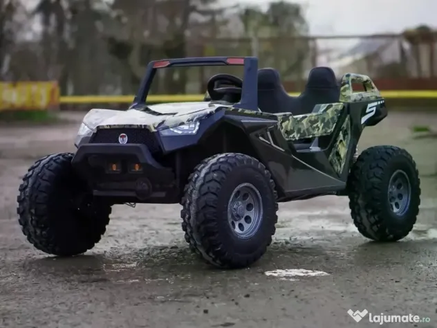 UTV electric pentru 4 copii, Kinderauto BJX1928 24V 14Ah , 500W Army camo