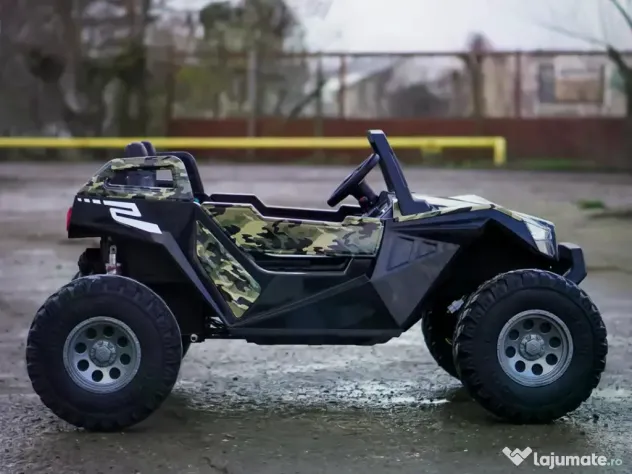 UTV electric pentru 4 copii, Kinderauto BJX1928 24V 14Ah , 500W Army camo