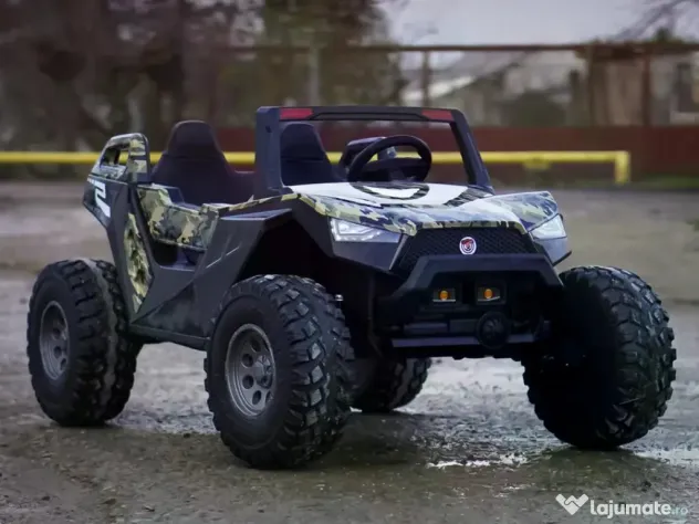 UTV electric pentru 4 copii, Kinderauto BJX1928 24V 14Ah , 500W Army camo