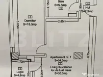 Apartament cu CF finisat complet decomandat cu 2 camere!