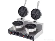 Aparat profesional dublu pentru vafe belgiene rotunde