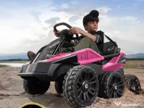 UTV electric pentru 2 copii Kinderauto BJSX2319 6x6 300W 24V Pink