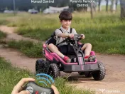 UTV electric pentru 2 copii Kinderauto BJSX2319 6x6 300W 24V Pink
