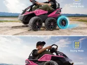 UTV electric pentru 2 copii Kinderauto BJSX2319 6x6 300W 24V Pink