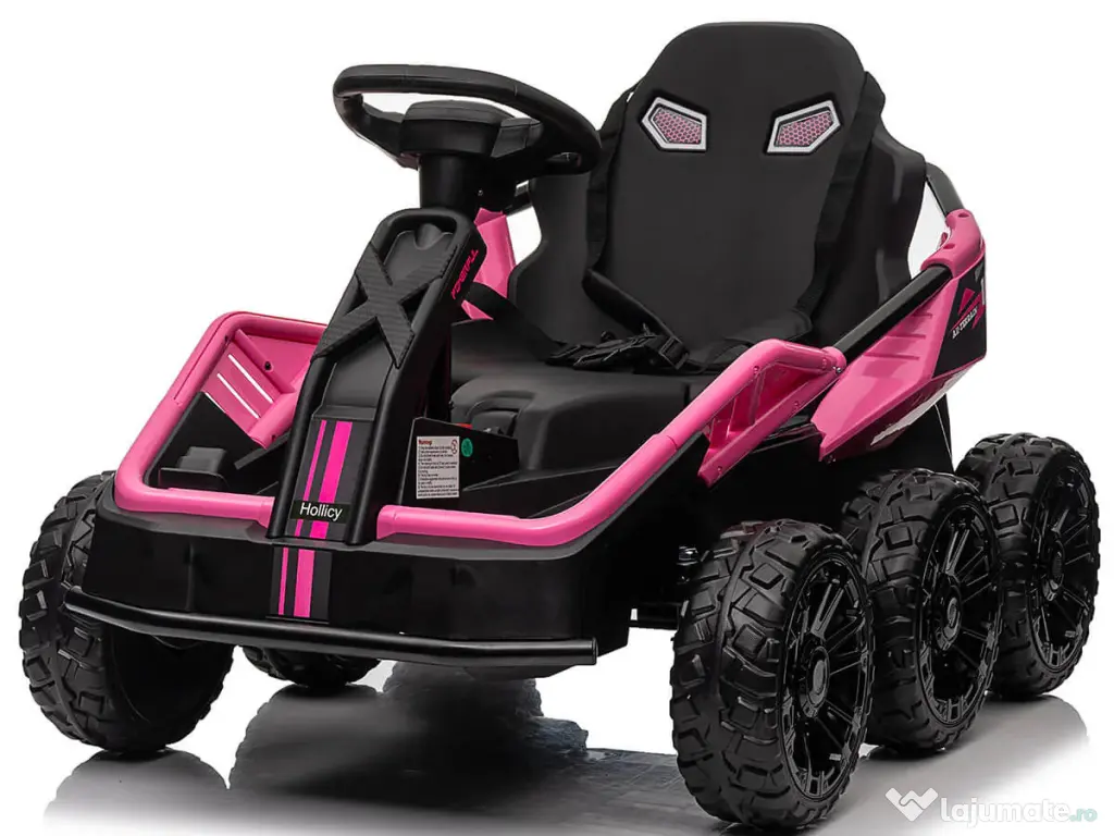 UTV electric pentru 2 copii Kinderauto BJSX2319 6x6 300W 24V Pink