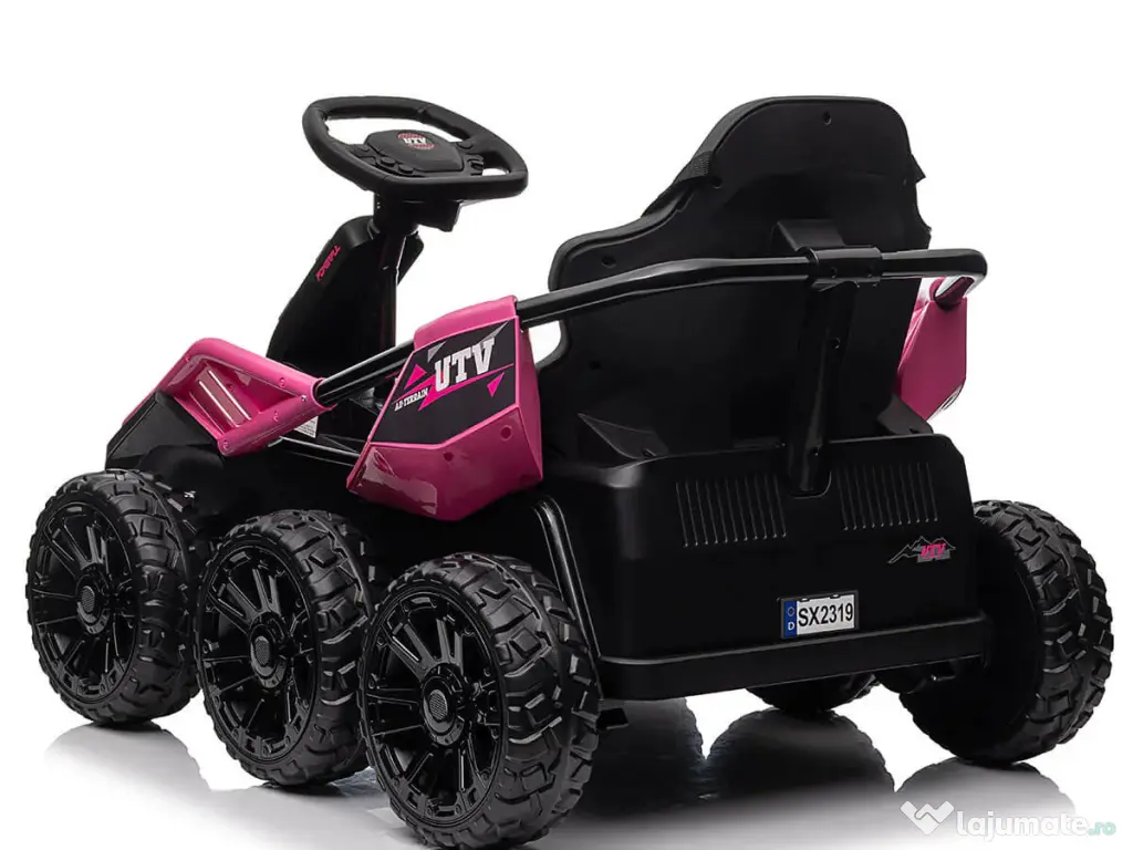 UTV electric pentru 2 copii Kinderauto BJSX2319 6x6 300W 24V Pink