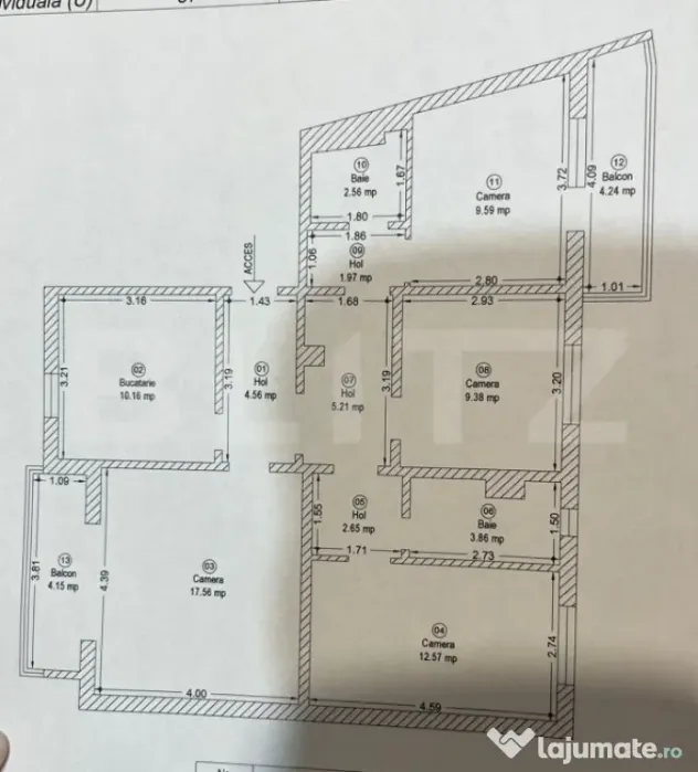 Apartament 4 camere, 95 mp, zona Aradului – Timișoara