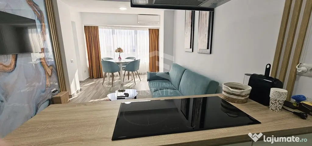 Sea View Olimp, Apartament 3 camere mobilat, vedere la mare
