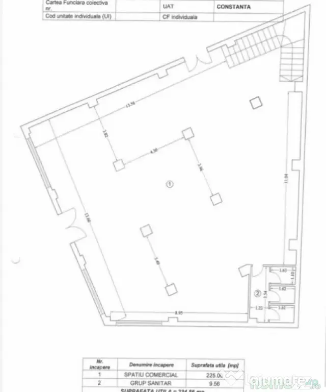 Spațiu comercial de închiriat P+1 – 464 mp, open space, - Constanta (Constanta)