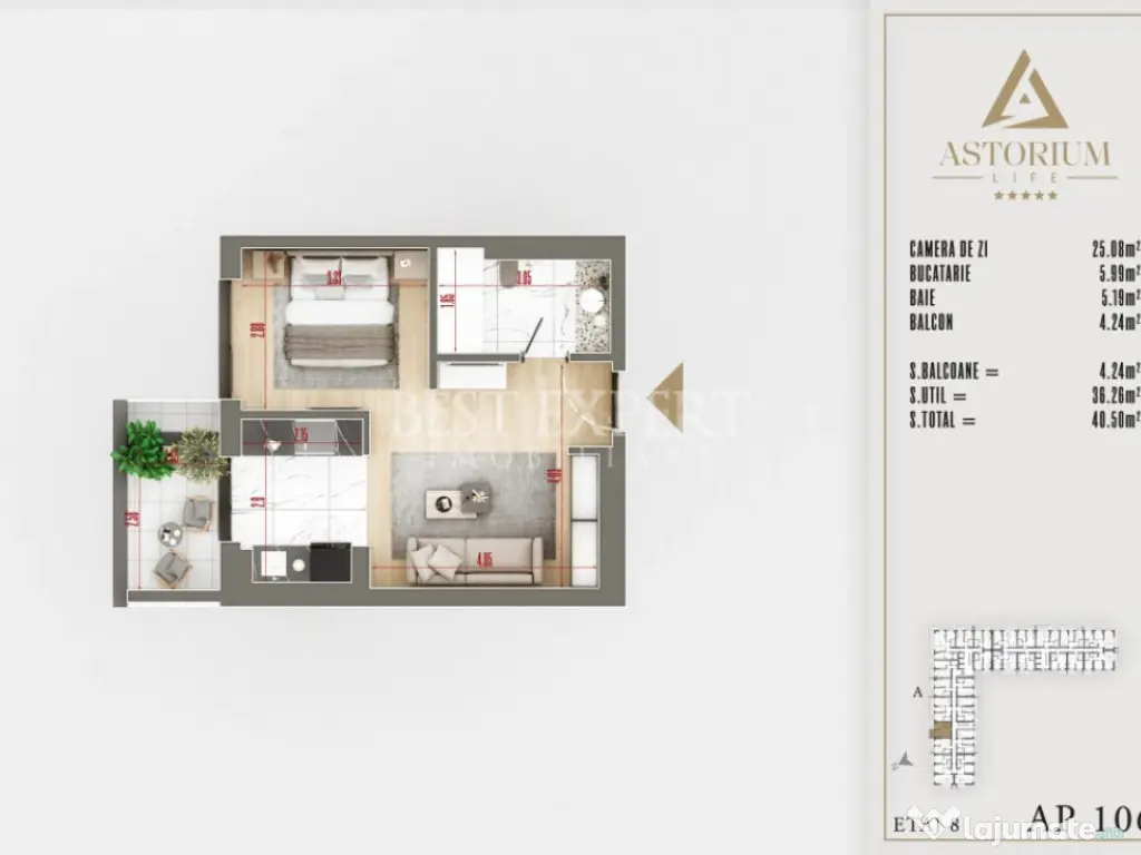 Garsoniera dubla - Theodor Pallady, premium, piscina, sala f