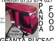 Geanta folosita Food Panda termica rucsac Livrator pt transport alimente bauturi 