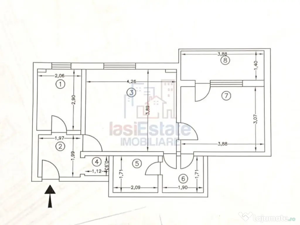 Apartament 2 camere Podu Ros - Palas