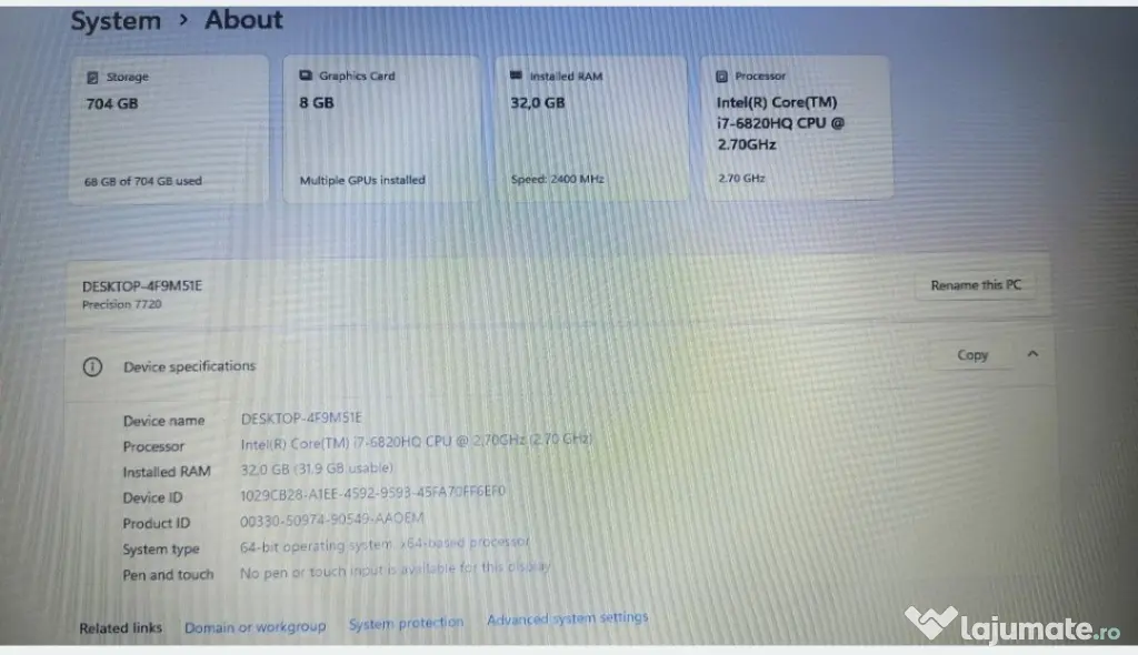 laptop Dell Precision 7720