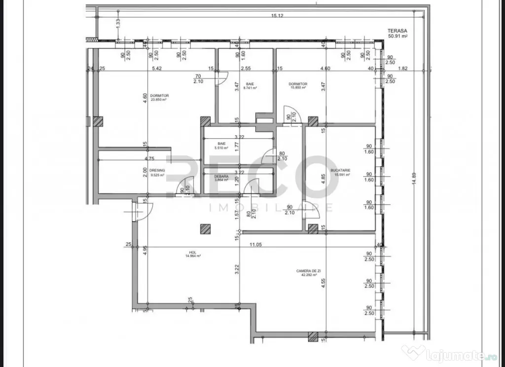 RECO Penhouse cu 3 camere 140 mp utili -ULTRACENTRAL-NOU