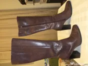 Cizme de dama Caprice din piele naturala maro cu fermoar marimea 38