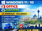 Instalare windows 11,10, office originale instalare la domiciliu pe loc ! 