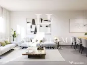 Apartament la parter, cu piscină, terasă și vedere la mare, lângă plaja 