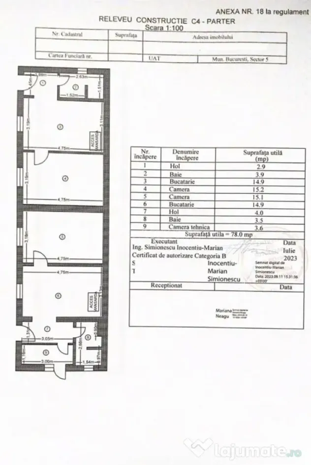 Casa pentru 2 familii - 4 camere - 2 bucatarii - Soseaua Sa