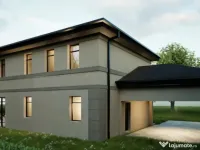 Casa individuala nZEB, garaj dublu,panouri fotovoltaice 