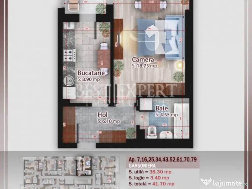 Garsoniera ideal investitie -600 m STB