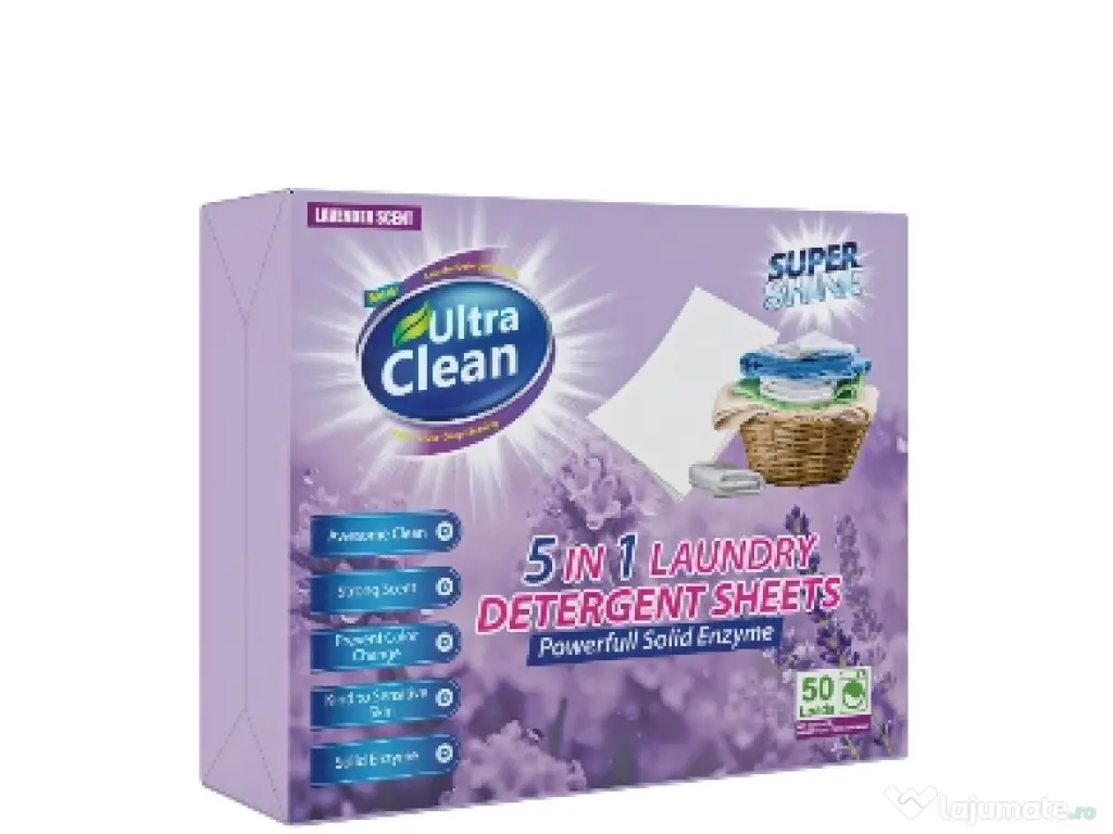 Detergent rufe sub forma de folii
