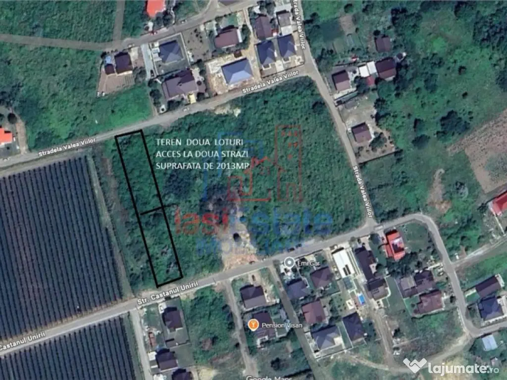 Visan str Castanul Unirii TEREN 729mp cu dubla deschidere to