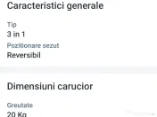 Carut + scoica bebe 0-2 ani 