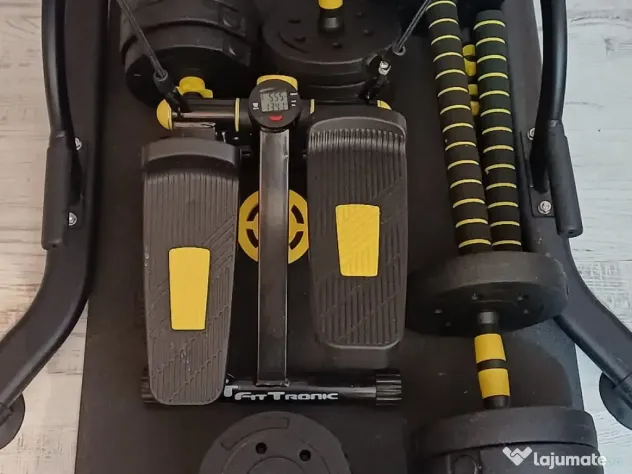Sistem complet Home Gym, Power Tower, gantere, steper, accesorii