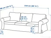 Canapea Ikea Ektorp 3 locuri +transport 