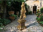 Statuetă zeiţa Flora, auriu patinat, model S5. 