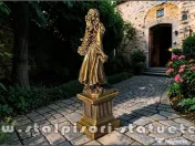 Statuetă zeiţa Flora, auriu patinat, model S5. 