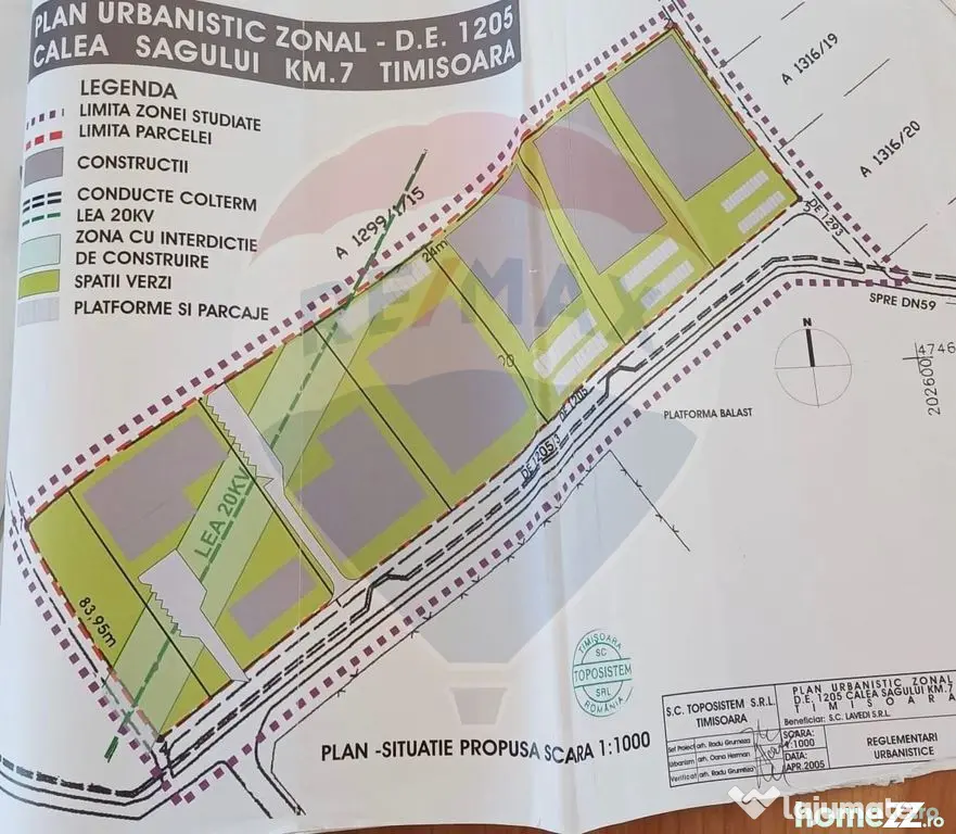 Teren parcelat 27.299mp Timisoara / Zona Sagului - Timisoara (Timis)