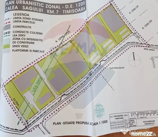Teren parcelat 27.299mp Timisoara / Zona Sagului - Timisoara (Timis)