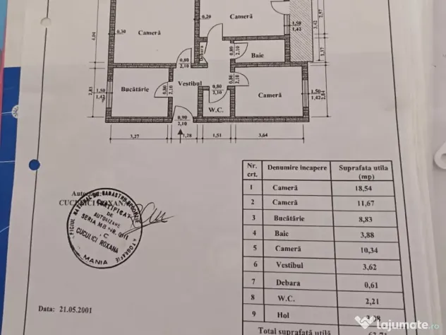Apartament 3 camere mobilat Bucuresti - sector 4 - piata sudului