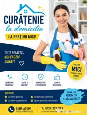 Oferim servicii de curățenie la domiciliu clientului preturile sunt negociabile 