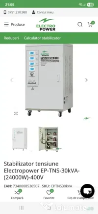 Stabilizator tensiune 30 kva 